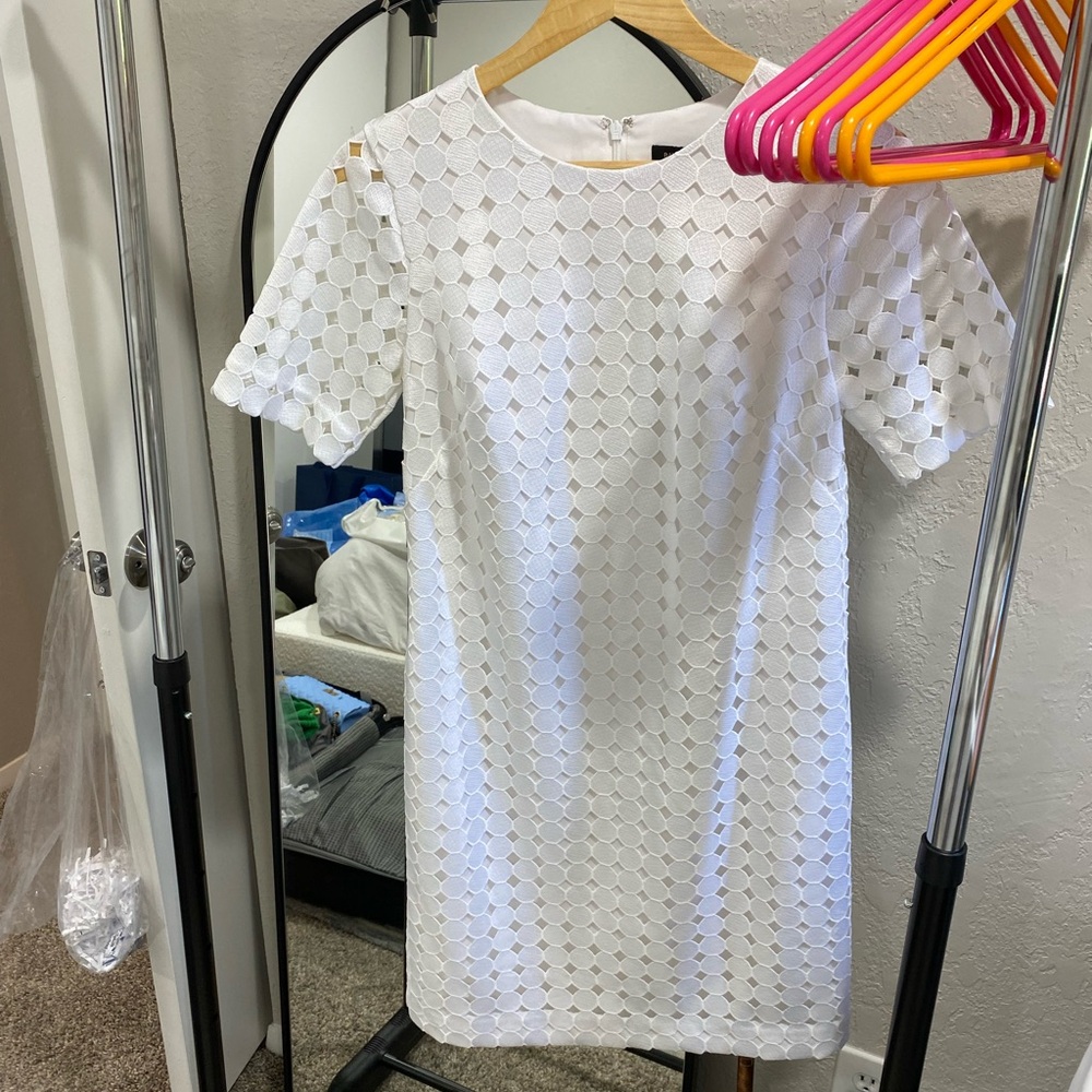 Banana Republic | white summer appliqué dress / 2
